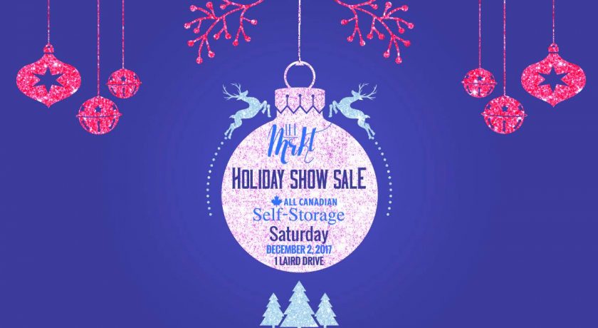 theMKRT Holiday Show Sale poster, Saturday December 2, 2017 at 1 Laird Drive